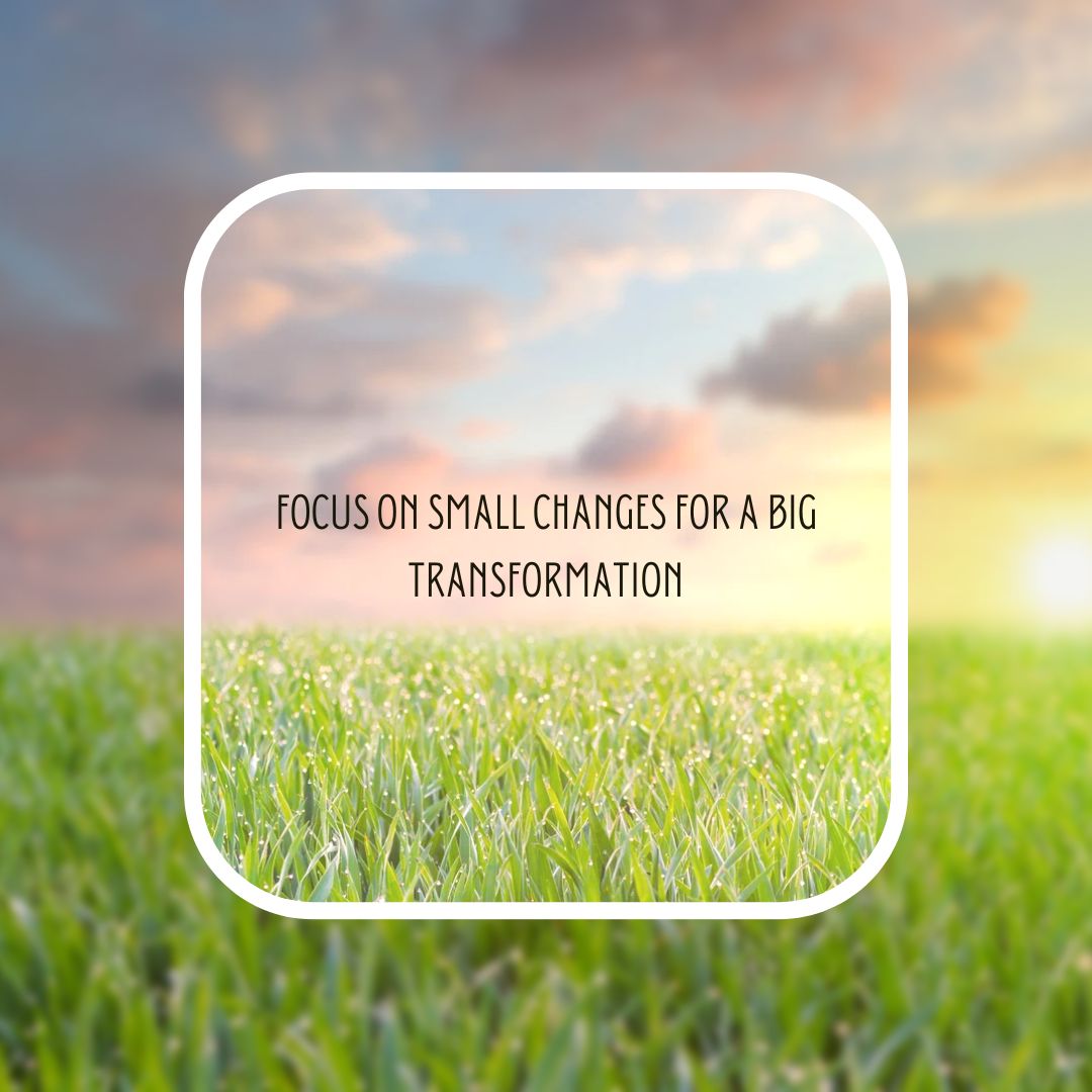 Focus on small changes for a big transformation